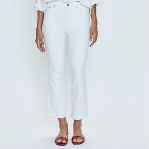 PISTOLA Lennon Pintuck High Rise Crop Bootcut Jeans Le Blanc Size 29